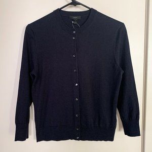 J.Crew Navy Jackie Cardigan Sweater Size M NWT
